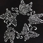 Antique Japanese Katagami Paper Kimono Stencil Katazome Butterfly Design A779