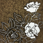 Antique Japanese Katagami Paper Kimono Stencil Katazome Camellia Tsubaki A670