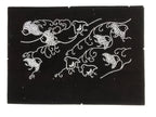 Antique Japanese Katagami Paper Kimono Stencil Katazome Chidori Plover Bird A845