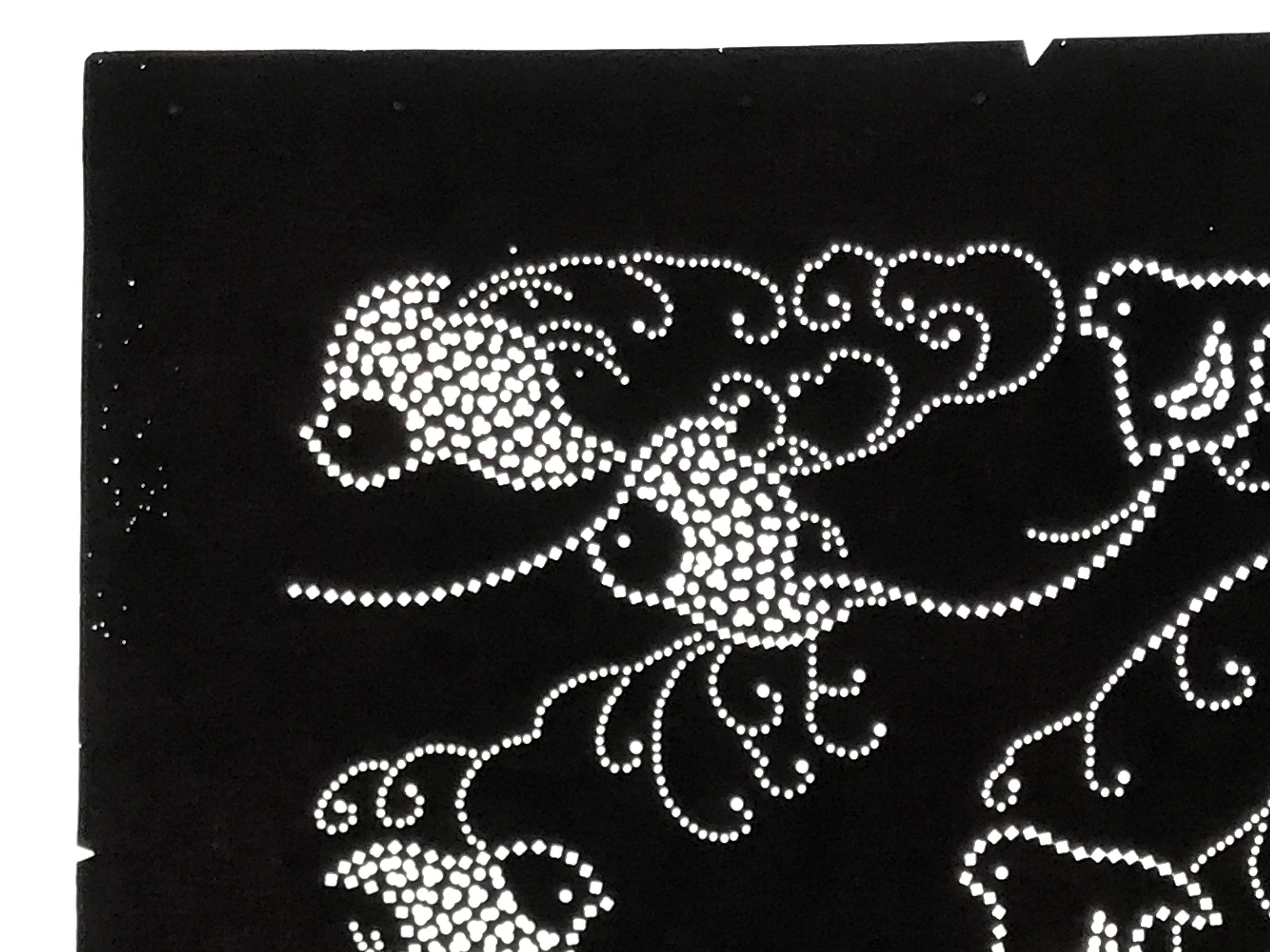 Antique Japanese Katagami Paper Kimono Stencil Katazome Chidori Plover Bird A845