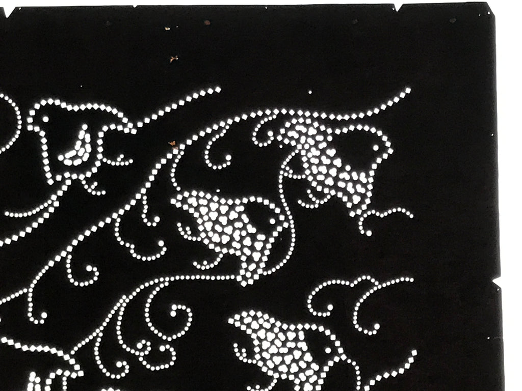 Antique Japanese Katagami Paper Kimono Stencil Katazome Chidori Plover Bird A845