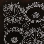Antique Japanese Katagami Paper Kimono Stencil Katazome Chrysanthemum Base C942