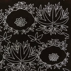 Antique Japanese Katagami Paper Kimono Stencil Katazome Chrysanthemum Base C942