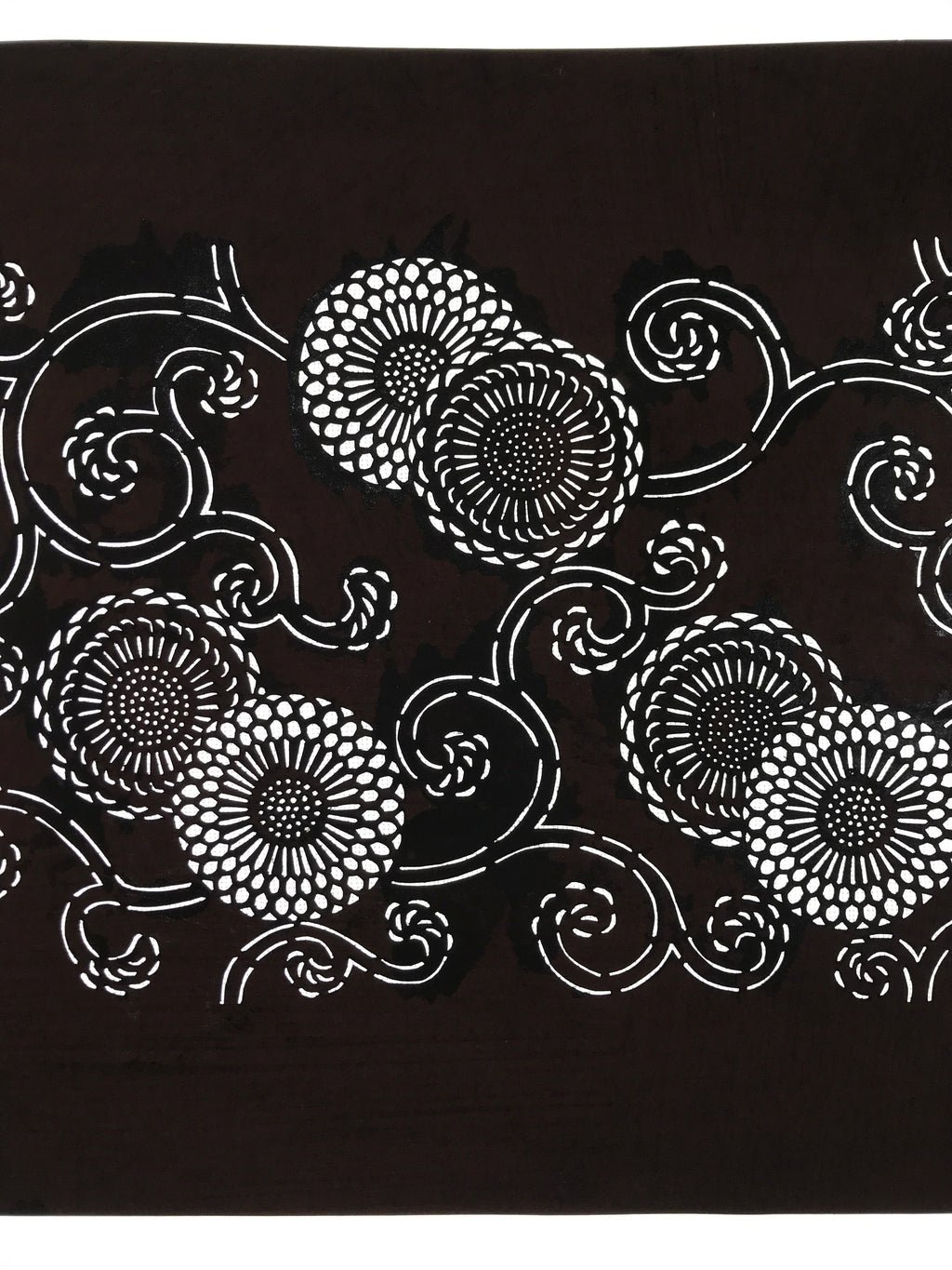 Antique Japanese Katagami Paper Kimono Stencil Katazome Chrysanthemum Kiku A658