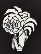 Antique Japanese Katagami Paper Kimono Stencil Katazome Chrysanthemum Kiku A776