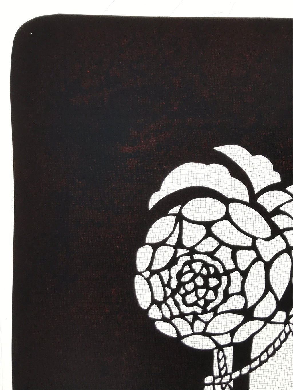Antique Japanese Katagami Paper Kimono Stencil Katazome Chrysanthemum Kiku A776