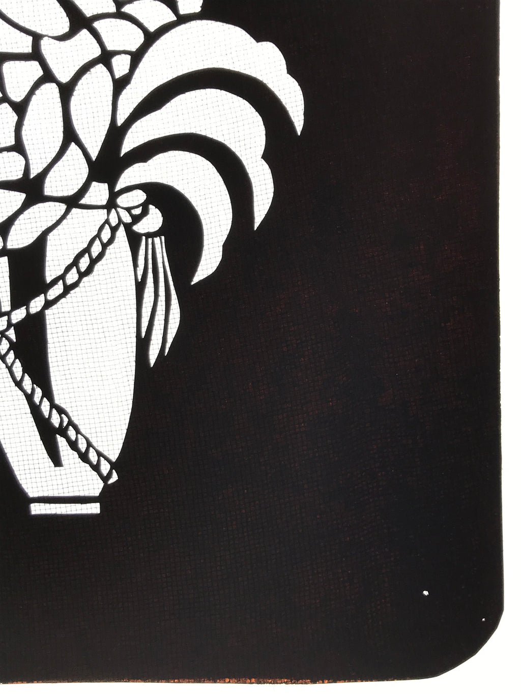 Antique Japanese Katagami Paper Kimono Stencil Katazome Chrysanthemum Kiku A776