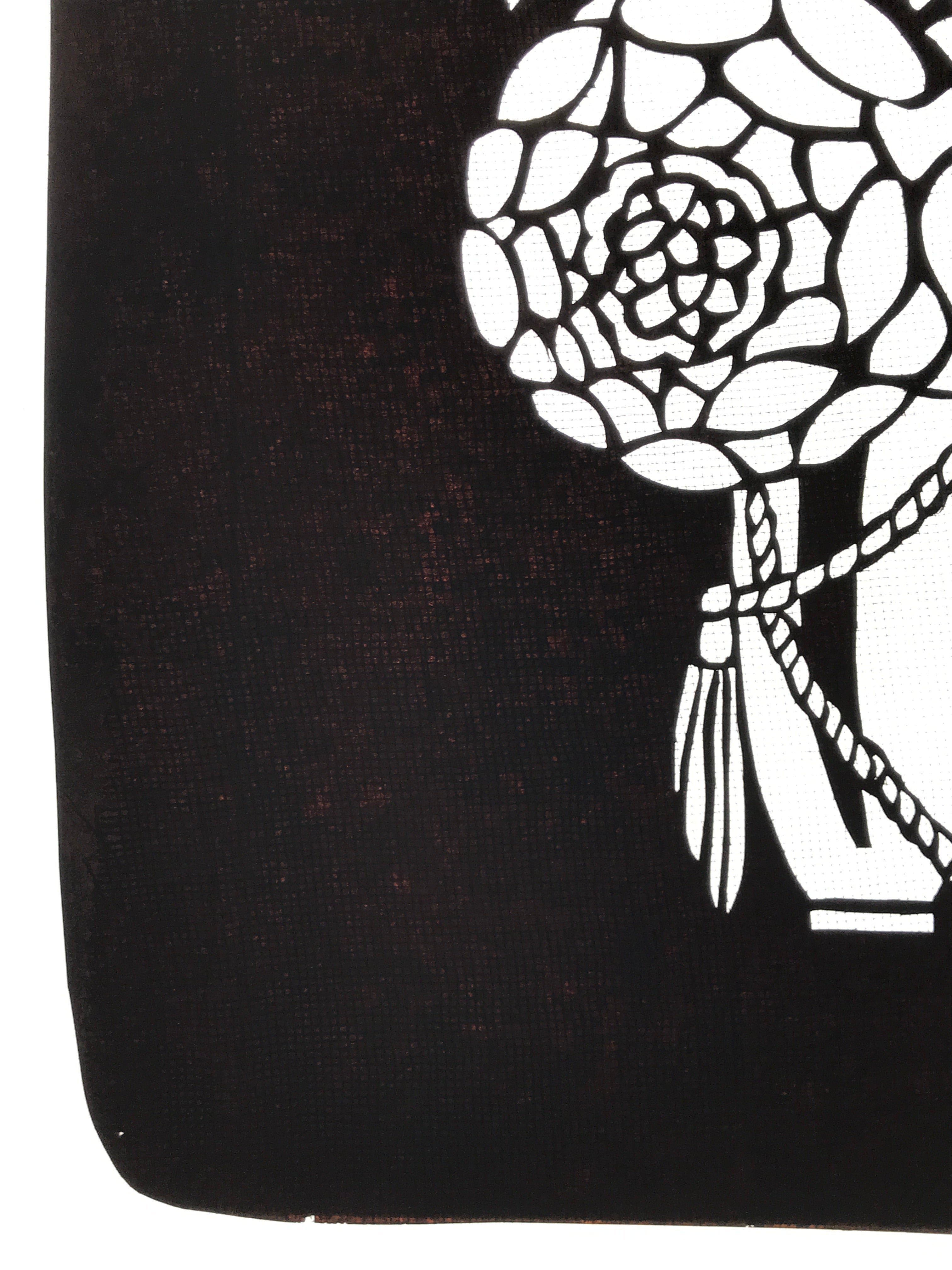 Antique Japanese Katagami Paper Kimono Stencil Katazome Chrysanthemum Kiku A776