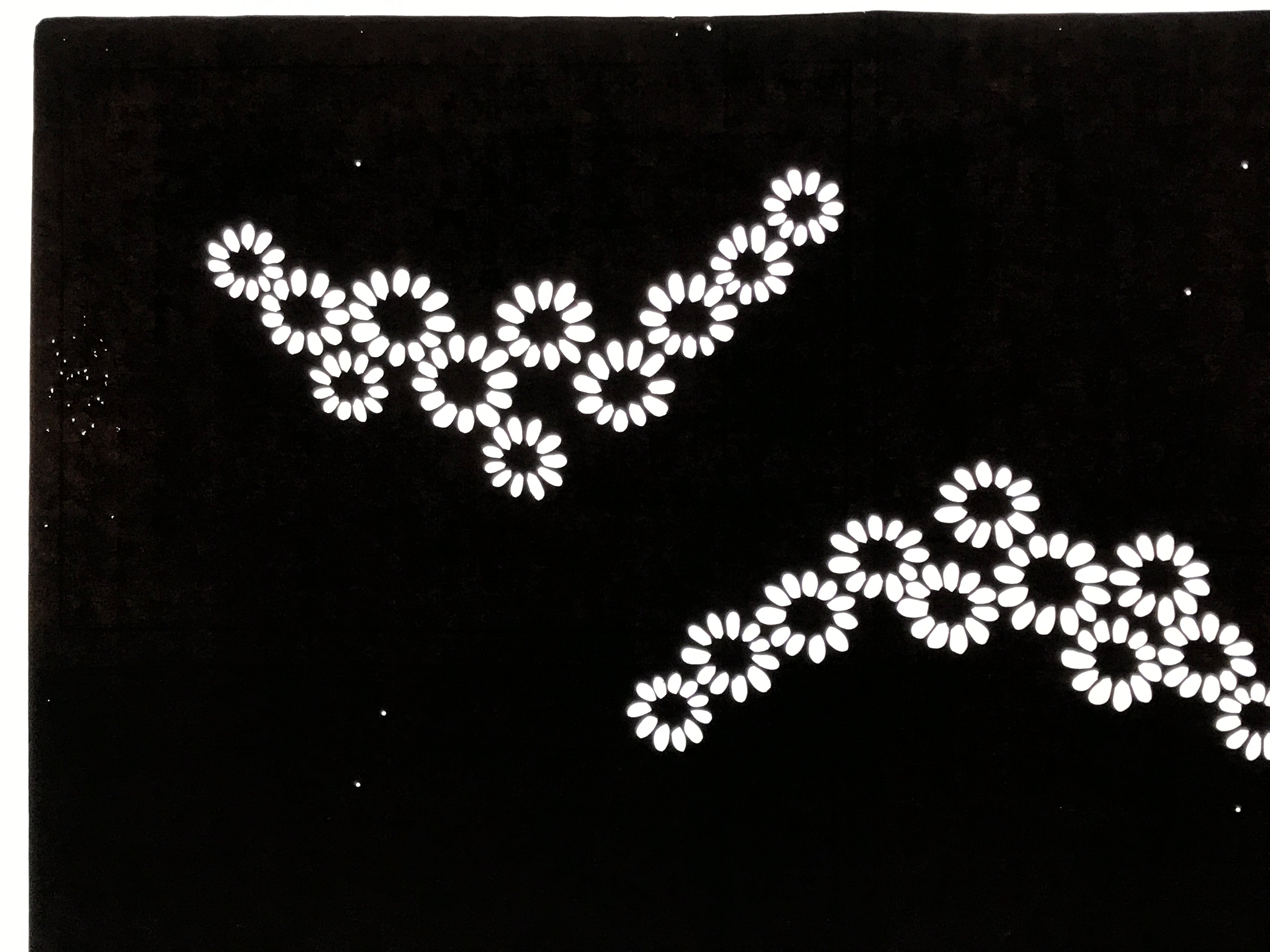 Antique Japanese Katagami Paper Kimono Stencil Katazome Chrysanthemum Kiku A839