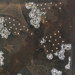 Antique Japanese Katagami Paper Kimono Stencil Katazome Chrysanthemum Kiku C915