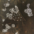 Antique Japanese Katagami Paper Kimono Stencil Katazome Chrysanthemum Kiku C915