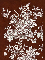 Antique Japanese Katagami Paper Kimono Stencil Katazome Chrysanthemum Peony C985