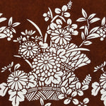 Antique Japanese Katagami Paper Kimono Stencil Katazome Chrysanthemum Peony C985