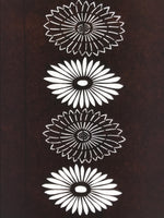 Antique Japanese Katagami Paper Kimono Stencil Katazome Chrysanthemums Kiku A804