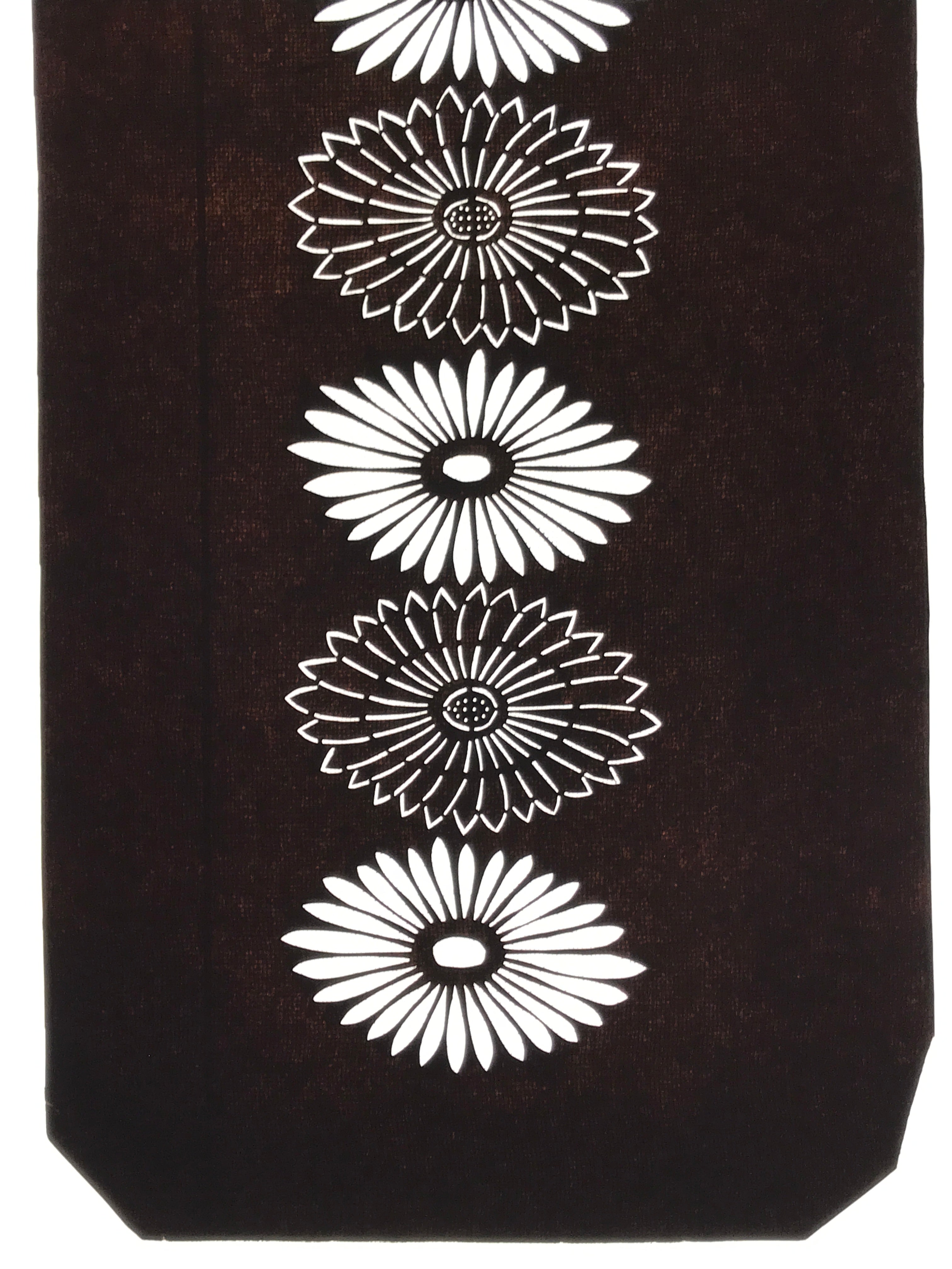 Antique Japanese Katagami Paper Kimono Stencil Katazome Chrysanthemums Kiku A804