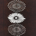 Antique Japanese Katagami Paper Kimono Stencil Katazome Chrysanthemums Kiku A804