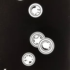 Antique Japanese Katagami Paper Kimono Stencil Katazome Circle Mon Pattern C935