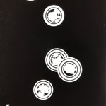 Antique Japanese Katagami Paper Kimono Stencil Katazome Circle Mon Pattern C935