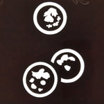 Antique Japanese Katagami Paper Kimono Stencil Katazome Circle Mon Pattern C936