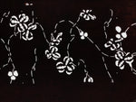 Antique Japanese Katagami Paper Kimono Stencil Katazome Clover Plant Design A877