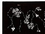 Antique Japanese Katagami Paper Kimono Stencil Katazome Clover Plant Design A877