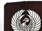 Antique Japanese Katagami Paper Kimono Stencil Katazome Crane Kamon Crest A799