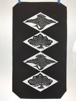 Antique Japanese Katagami Paper Kimono Stencil Katazome Crane Tsuru Pine A654