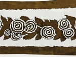 Antique Japanese Katagami Paper Kimono Stencil Katazome Curled Roses Bara A795