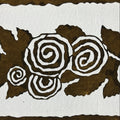 Antique Japanese Katagami Paper Kimono Stencil Katazome Curled Roses Bara A795