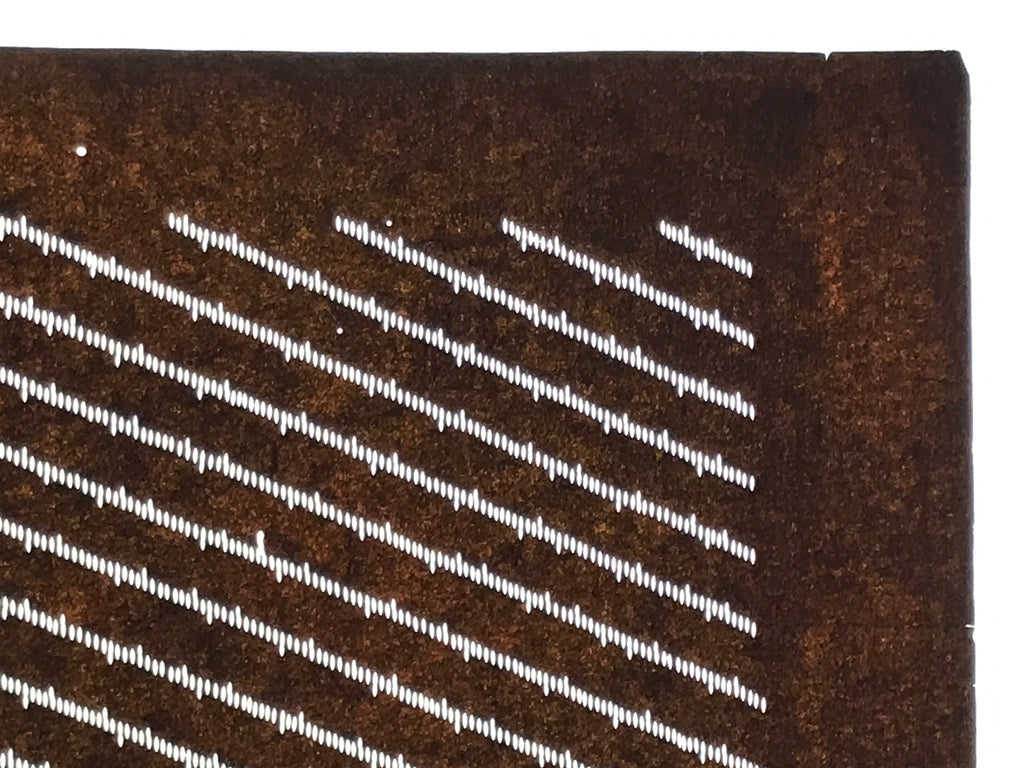 Antique Japanese Katagami Paper Kimono Stencil Katazome Diagonal Lines A876