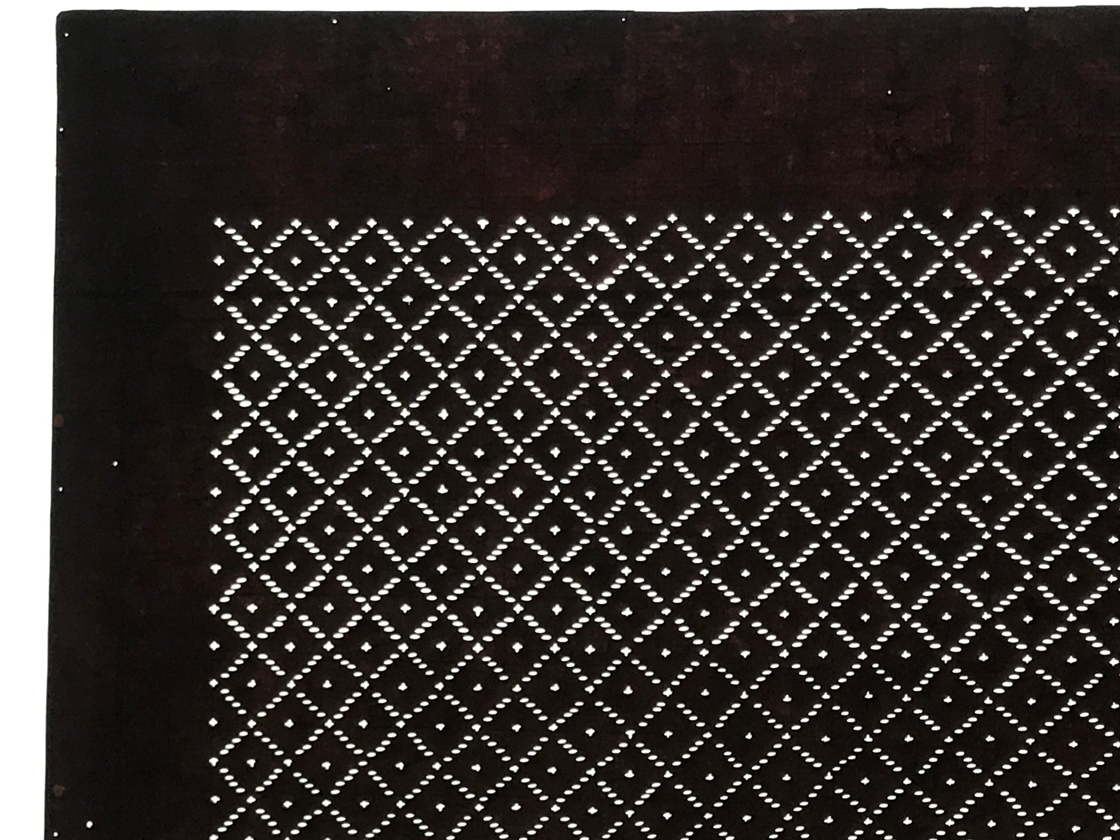 Antique Japanese Katagami Paper Kimono Stencil Katazome Diamond Pattern A838