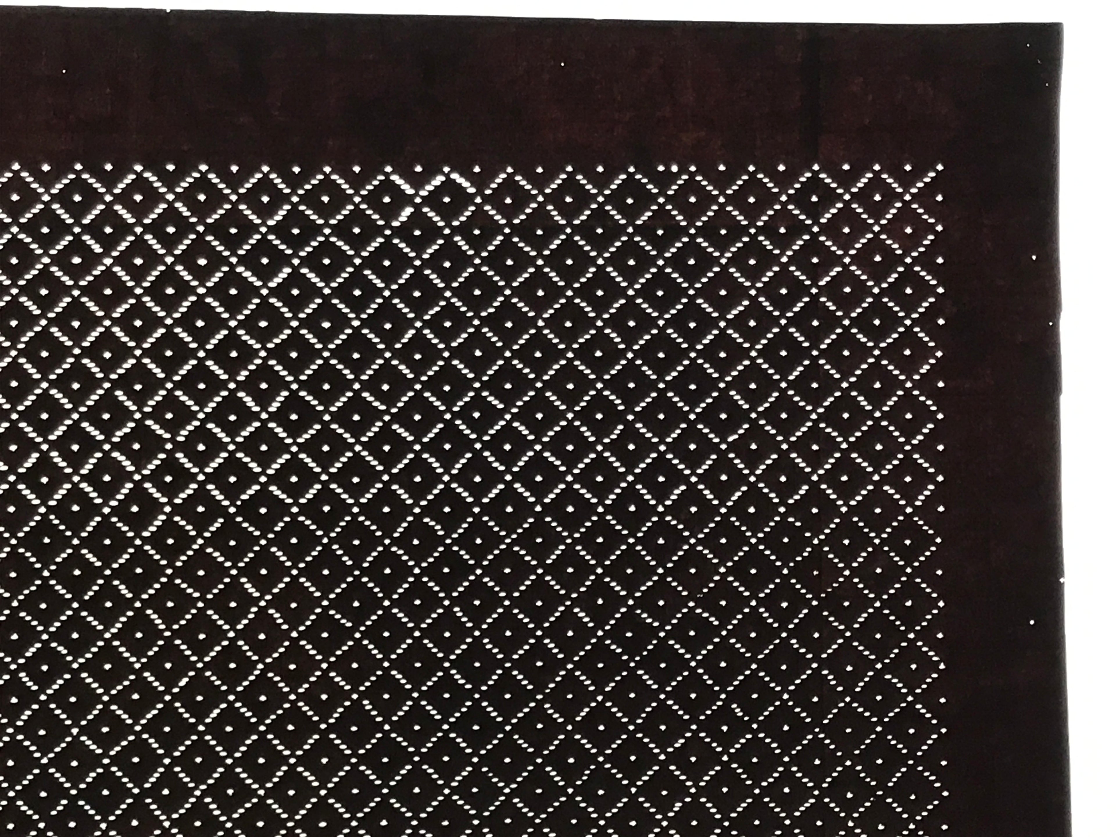 Antique Japanese Katagami Paper Kimono Stencil Katazome Diamond Pattern A838