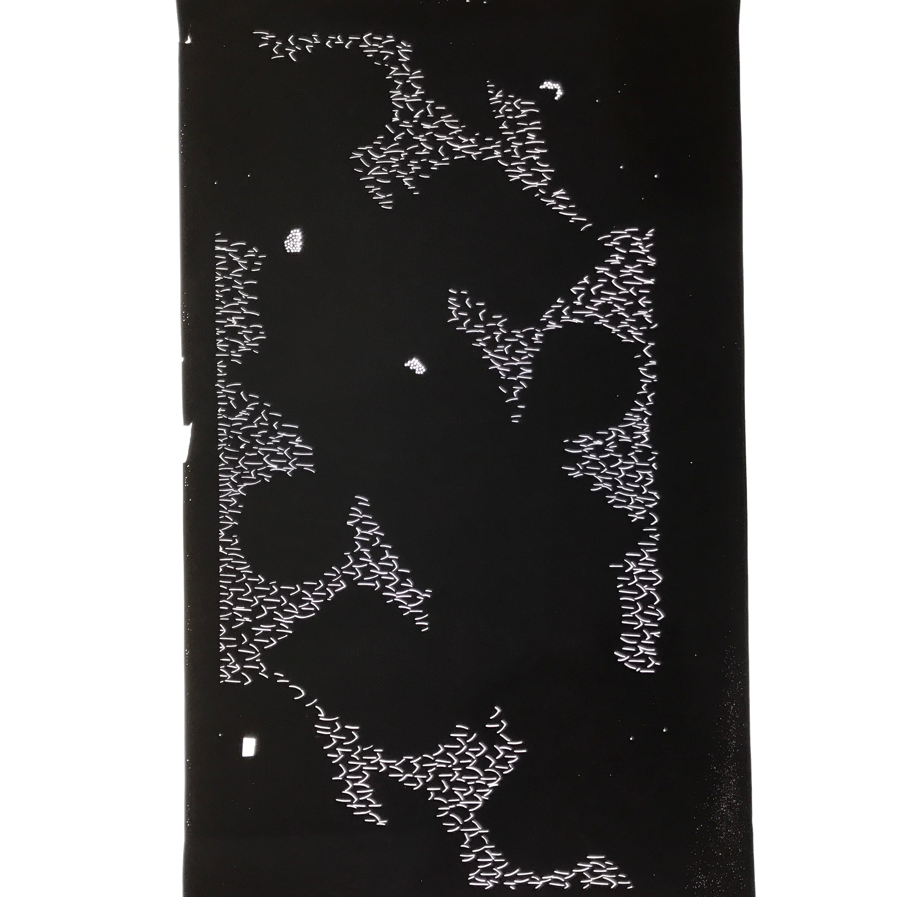 Antique Japanese Katagami Paper Kimono Stencil Katazome Feather Background C953