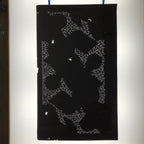 Antique Japanese Katagami Paper Kimono Stencil Katazome Feather Background C953