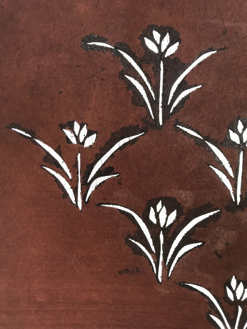 Antique Japanese Katagami Paper Kimono Stencil Katazome Floral Design A661