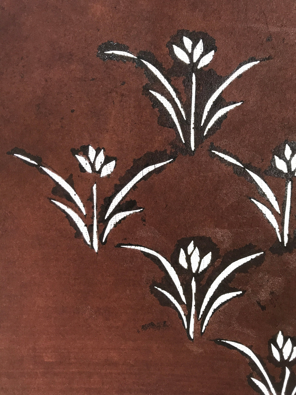 Antique Japanese Katagami Paper Kimono Stencil Katazome Floral Design A661