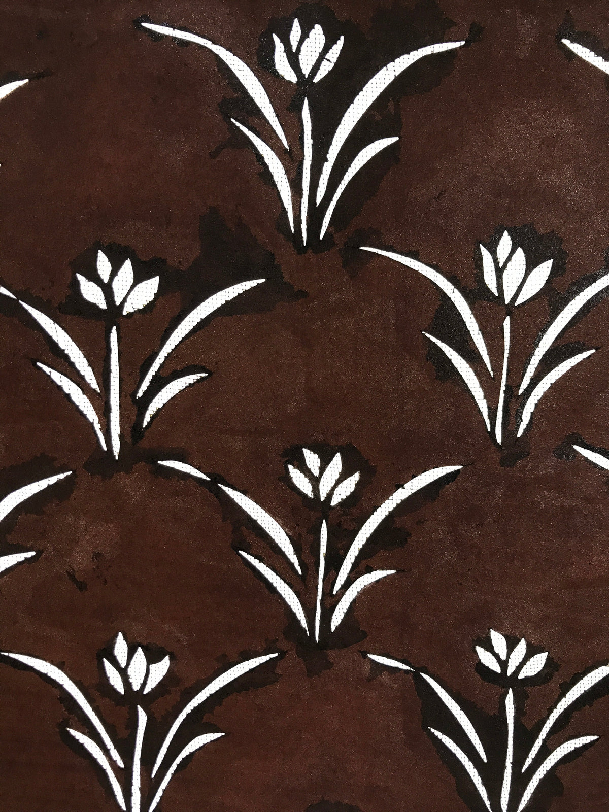 Antique Japanese Katagami Paper Kimono Stencil Katazome Floral Design A661
