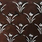 Antique Japanese Katagami Paper Kimono Stencil Katazome Floral Design A661