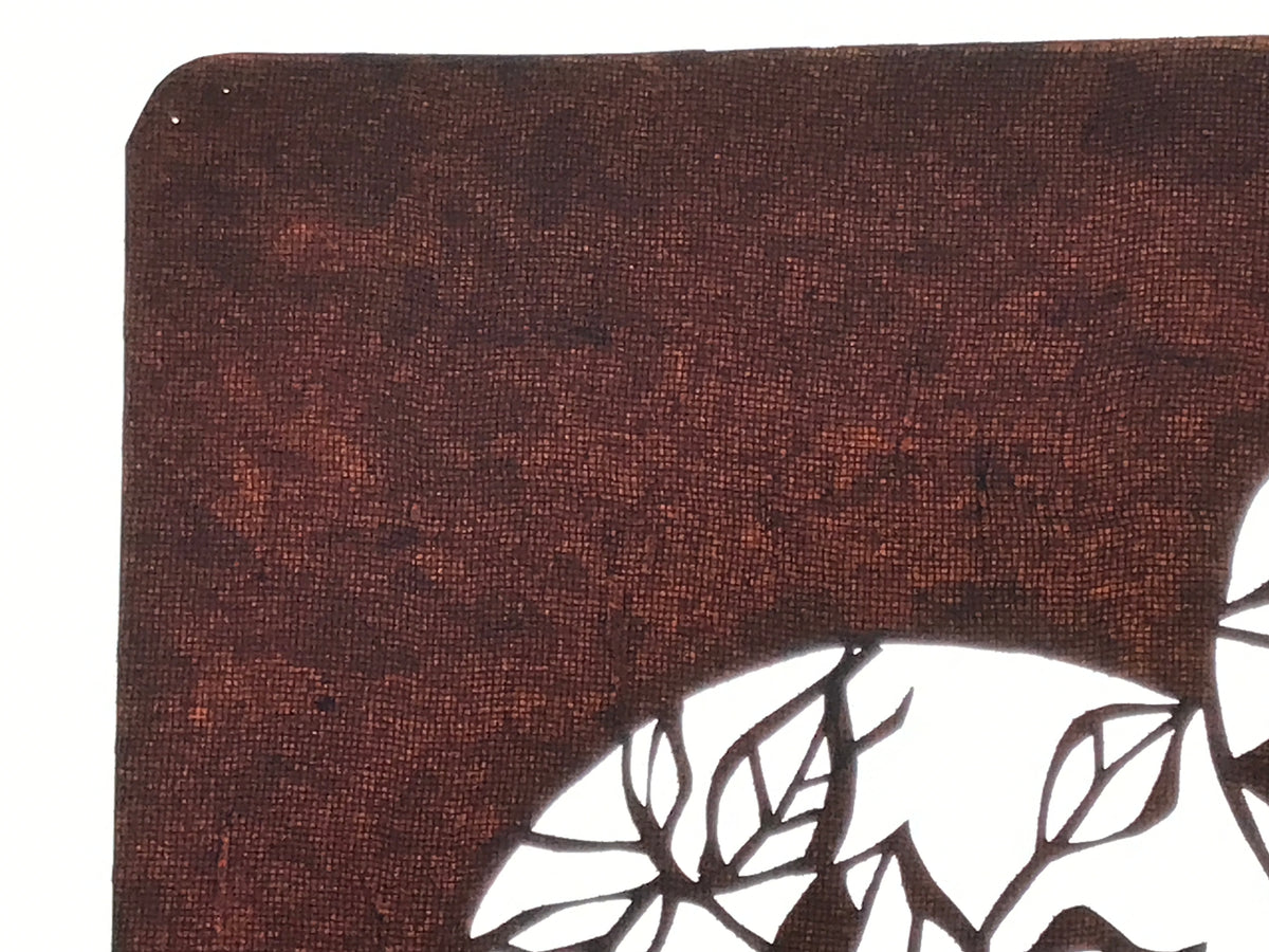 Antique Japanese Katagami Paper Kimono Stencil Katazome Floral Hana Flowers A780