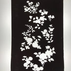 Antique Japanese Katagami Paper Kimono Stencil Katazome Floral Plant Design C932