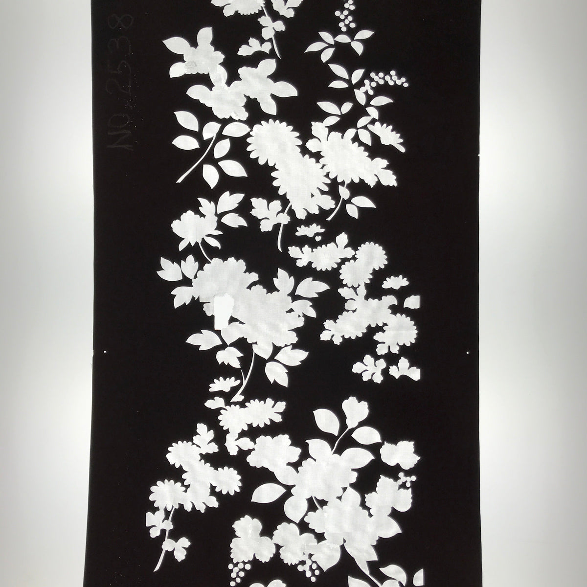 Antique Japanese Katagami Paper Kimono Stencil Katazome Floral Plant Design C933