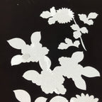 Antique Japanese Katagami Paper Kimono Stencil Katazome Floral Plant Design C933