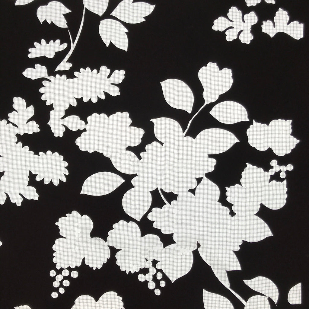 Antique Japanese Katagami Paper Kimono Stencil Katazome Floral Plant Design C933