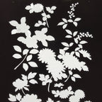 Antique Japanese Katagami Paper Kimono Stencil Katazome Floral Plant Design C933