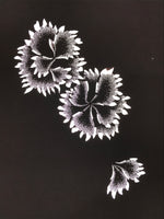 Antique Japanese Katagami Paper Kimono Stencil Katazome Flower Blooms C891