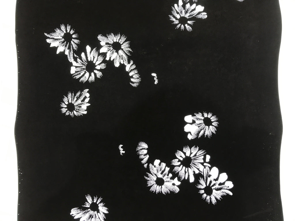Antique Japanese Katagami Paper Kimono Stencil Katazome Flower Blooms C892