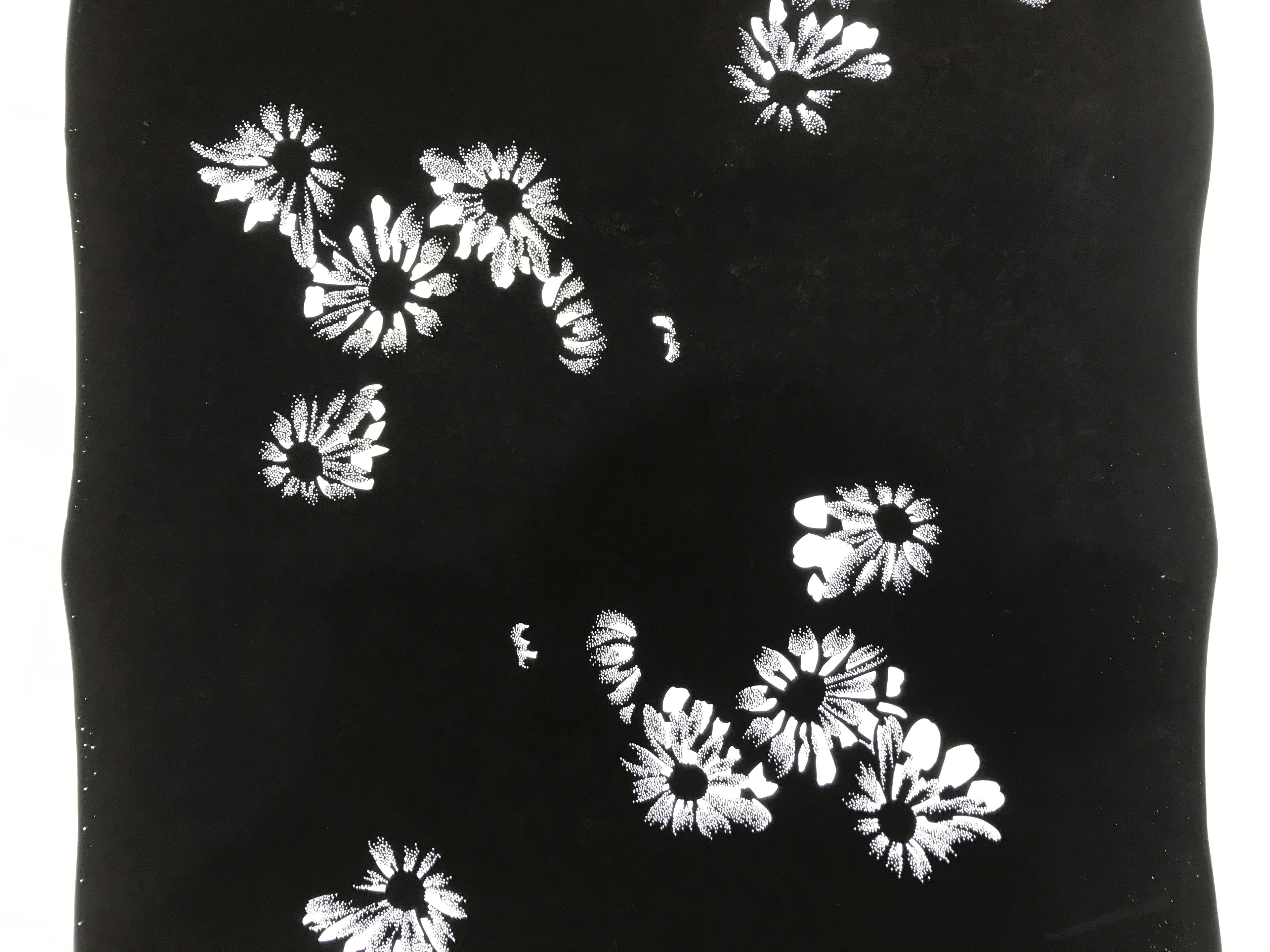 Antique Japanese Katagami Paper Kimono Stencil Katazome Flower Blooms C892