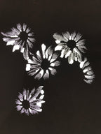 Antique Japanese Katagami Paper Kimono Stencil Katazome Flower Blooms C892