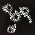 Antique Japanese Katagami Paper Kimono Stencil Katazome Flower Blooms C892
