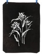 Antique Japanese Katagami Paper Kimono Stencil Katazome Flower Design A647